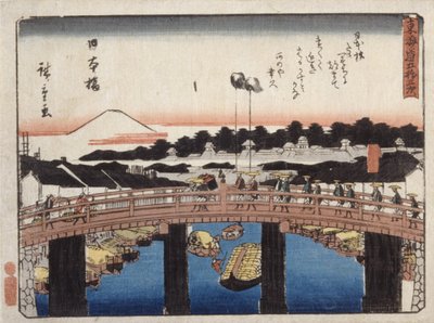 日本桥（彩色木刻版画） 作者 安藤或歌川广重