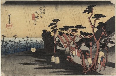 托拉公主的雨，O_iso，约1833年 作者 安藤或歌川广重