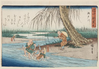 Seto River (Setogawa) (colour woodblock print) 作者 安藤或歌川广重