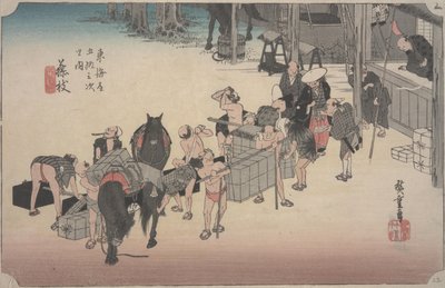 从马匹到人力的转移 作者 安藤或歌川广重