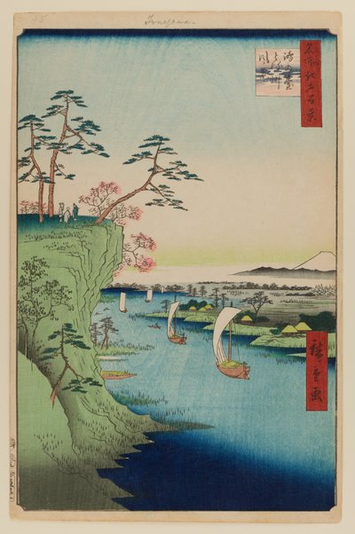 小野台和利根川美景 作者 安藤或歌川广重