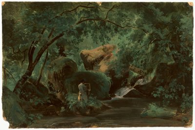 有画家的森林内部，Civita Castellana 作者 安德烈·吉鲁（AndréGiroux）
