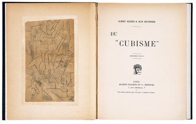 阿尔伯特-格莱兹和让-梅津格合著的《Du "Cubisme"》的封面插图和扉页 作者 安德烈（后）德兰