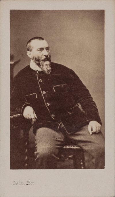 阿尔方斯-卡尔（Alphonse Karr）的肖像，1808-1890。 作者 安德烈·阿道夫·尤金·迪斯德里