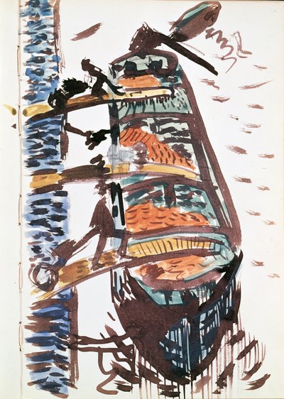 相册，第 105 页（纸上水彩画） 作者 安德烈·德雷恩