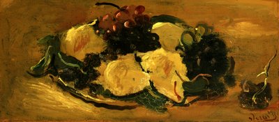 有水果的静物，约 1925 年（纸面油画） 作者 安德烈·德雷恩