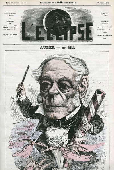 Auber Daniel-Francois-Esprit (1782-1871)，法国音乐家。 Gill 的“L