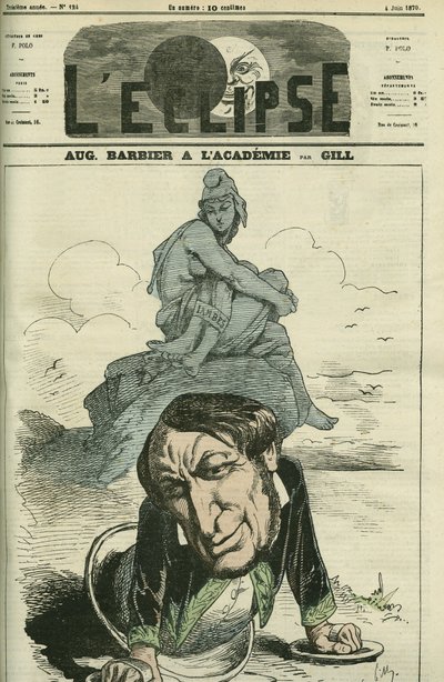 奥古斯特-巴尔比耶（1805-1882），法国诗人，1869年当选为法国科学院院士。盖在吉尔的 "L