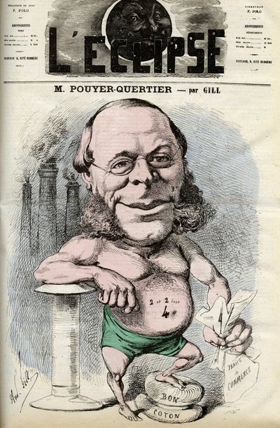 Auguste Pouyer-Quertier (Pouyer Quertier) (1820 - 1891).Andre Gill的 "L