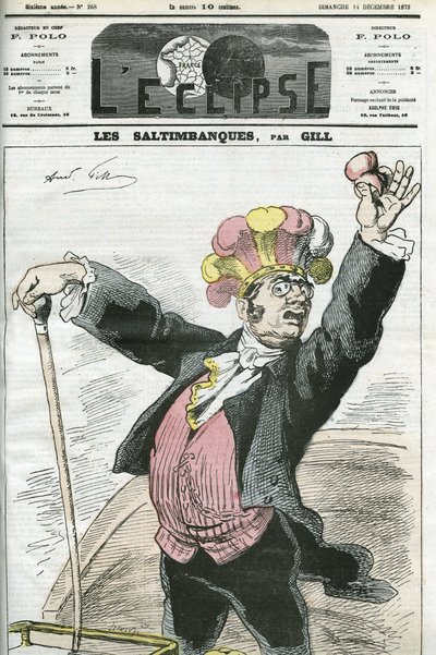卡通“The Saltimbanks”，“撕”！ 不要打架！ “”，关于江湖骗子的系列。 Gill 的“L