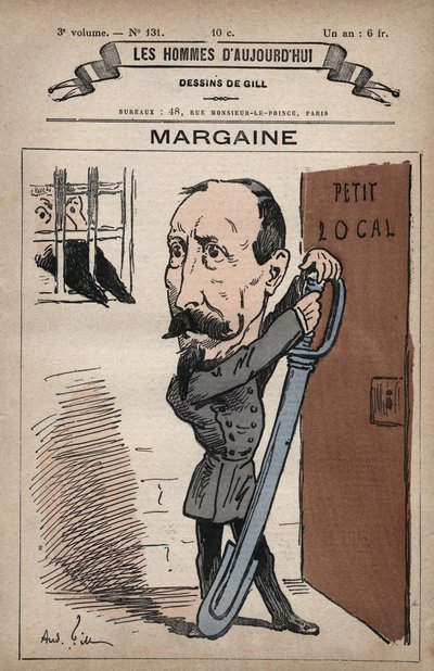 卡米尔-亨利-马尔加内的漫画，1829-1893年，出自安德烈-吉尔（1840-85）的《今日之人》（约1779-1880）。 作者 安德鲁·吉尔
