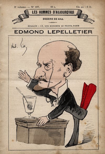 Edmond Lepelletier (1846-1913)的漫画，来自《今日之人》，约1880年 1880年由Henri Demare (1846-1888)创作。 作者 安德鲁·吉尔