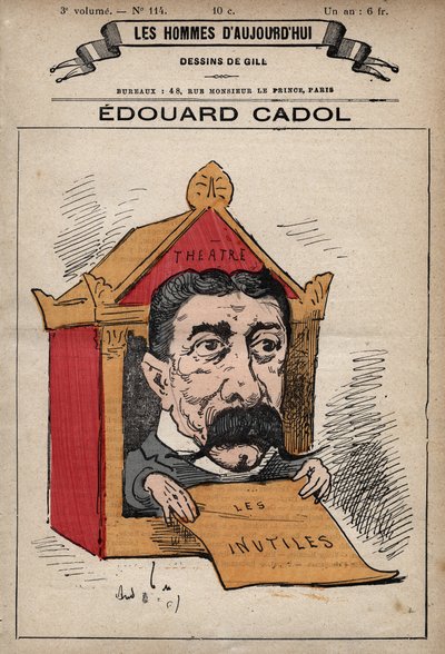 爱德华-卡多尔（1831-1898）英国小说家的漫画，出自安德烈-吉尔（1840-85）的《今日之人》（约1779-1880）。 作者 安德鲁·吉尔