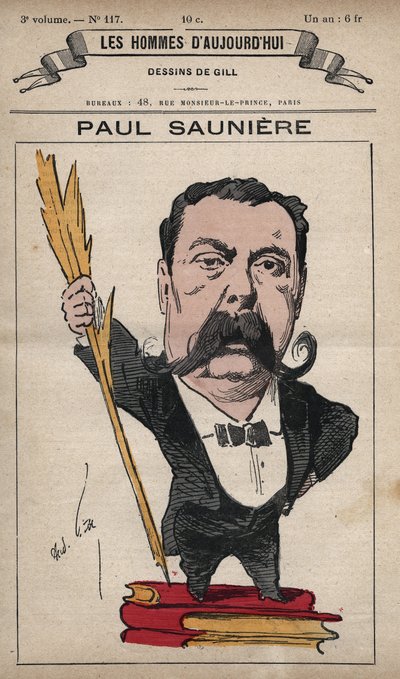 保罗-索尼埃（1827-1894）的漫画，出自安德烈-吉尔（1840-85）的《今日之人》（约1779-1880）。 作者 安德鲁·吉尔