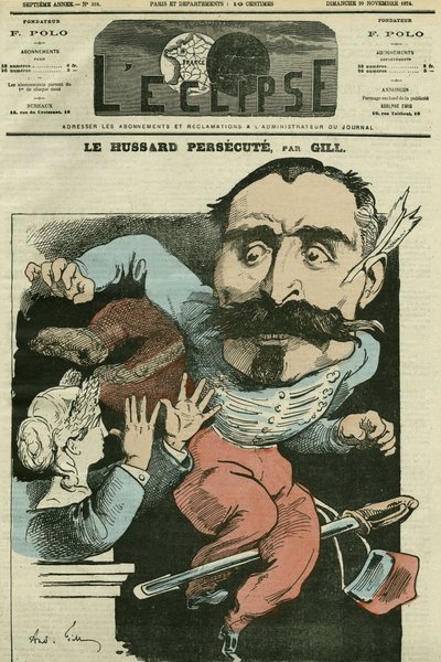 漫画 "Hussard迫害（由Marianne做他的鼻子），Monsieur de Saint-Genest（圣杰尼斯）。盖在吉尔的 "L