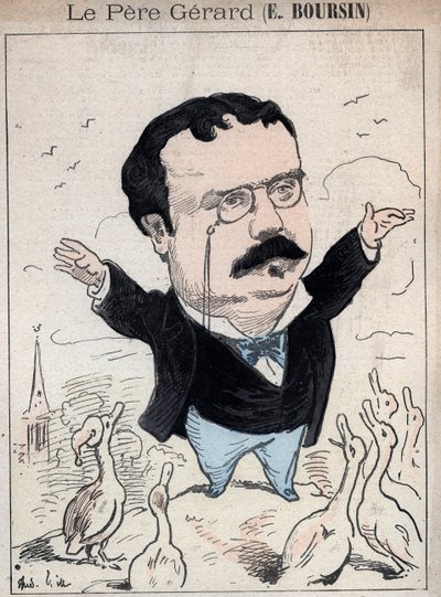 Elphege Boursin (1836-1891) 记者、政治散文家、文学家和历史学家--Andre Gill在巴黎 "Les Hommes d
