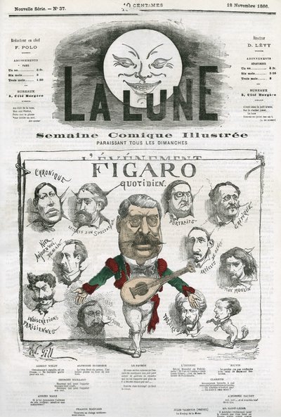 Portrait of journalists of the “Figaro Quotidien””. Cartoon by Gill, in “The Moon”, November 18 作者 安德鲁·吉尔