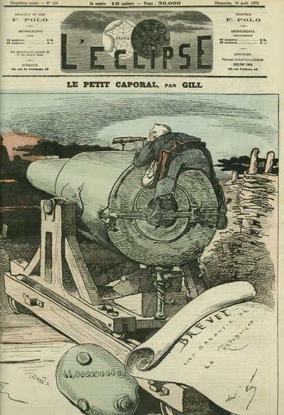 The little corporal, Adolphe Thiers (1797-1877), French historian and statesman. Cover in “” L