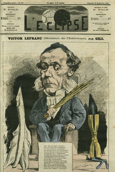 维克多·勒弗朗克 (1809-1883)，法国政治家。 Gill 的“L