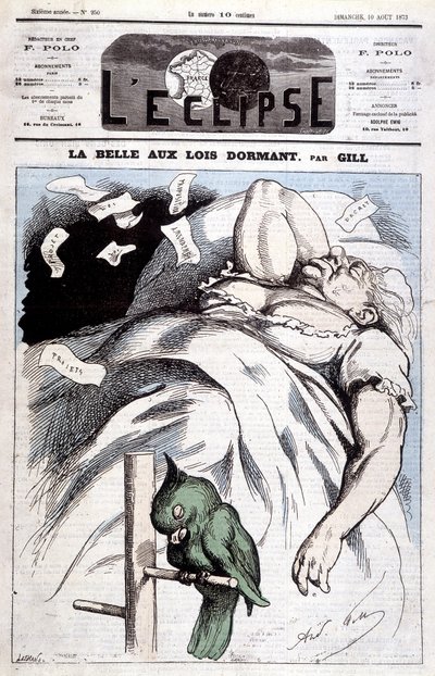 睡美人》中的维多利亚漫画--作者吉尔，发表于1873年8月10日的《日食》上 作者 安德鲁·吉尔