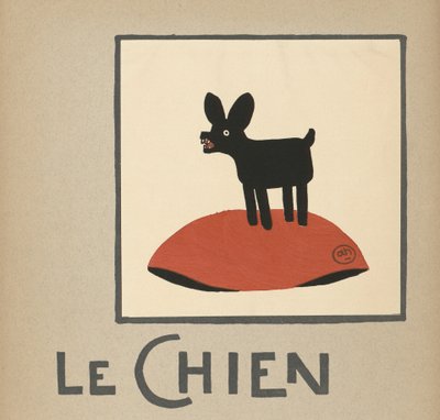 Le Chien》黑狗儿童插画 作者 安德烈·赫勒