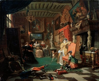 安东尼-凡-戴克爵士画肖像》，1853年 作者 安德烈·普卢莫