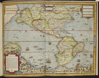 亚洲"（美洲）地图，《安德烈-特韦世界地图 作者 安德烈·塞维特（Andre Thevet）
