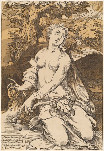 1587年，夏娃。 作者 安德里亚（Andrea Andreani）