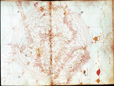 水手制图师Andrea Bianco绘制的意大利地图（15世纪 作者 安德里亚·比安科（Andrea Bianco）