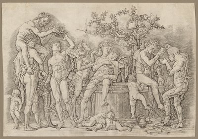 带酒桶的百日宴 作者 安德里亚·曼特尼亚（Andrea Mantegna）