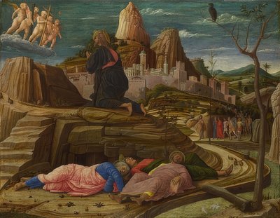 基督在橄榄山上。约于1458-60 作者 安德里亚·曼特尼亚（Andrea Mantegna）
