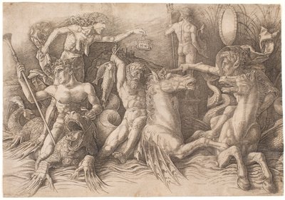 海神之战，左半部分 作者 安德里亚·曼特尼亚（Andrea Mantegna）