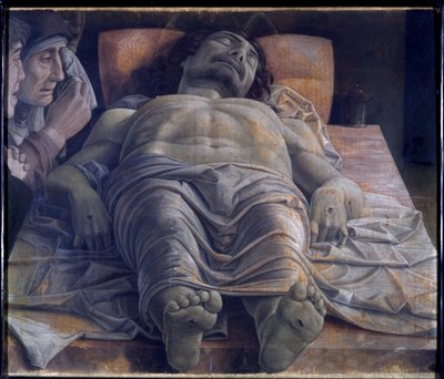 对死去的基督的哀叹，约1483年（画布上的钢笔画 作者 安德里亚·曼特尼亚（Andrea Mantegna）