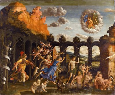 密涅瓦（Minerva）从美德花园驱逐罪恶 作者 安德里亚·曼特尼亚（Andrea Mantegna）