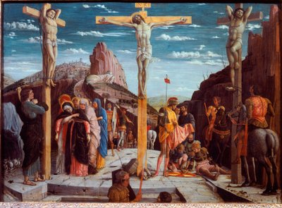 被钉十字架，称为“髑髅地”（木头油 作者 安德里亚·曼特尼亚（Andrea Mantegna）
