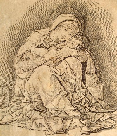 圣母和孩子。   作者 安德里亚·曼特尼亚（Andrea Mantegna）