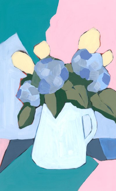送给妈妈的绣球花，2024 年（丙烯酸纸张） 作者 安德里亚·梅吉亚
