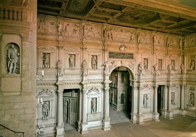 维琴察奥林匹克剧院的景色 作者 安德里亚·帕拉迪奥（Andrea Palladio）