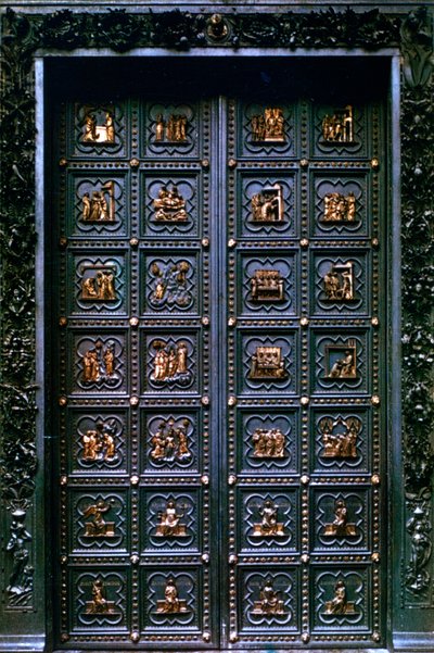圣乔瓦尼洗礼的南门，1336年 作者 安德里亚·皮萨诺（Andrea Pisano）