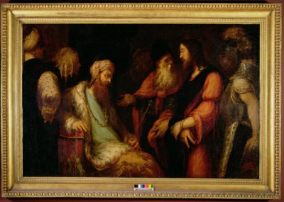 基督在希律之前，c.1558-62 作者 安德里亚·夏维亚（Andrea Schiavone）