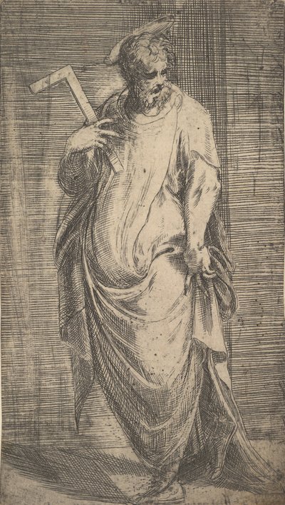 来自基督和使徒的圣詹姆斯小，约。 1548-50。 作者 安德里亚·夏维亚（Andrea Schiavone）
