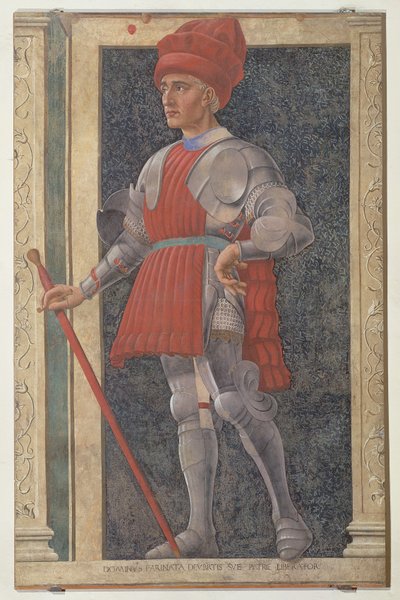 Farinata degli Uberti（d.1264）来自Villa Carducci系列着名男女，c.1450（详见28492） 作者 Andrea del Castagno
