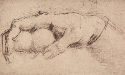 一只手;画画 作者 安德里亚·德尔·萨托（Andrea del Sarto）