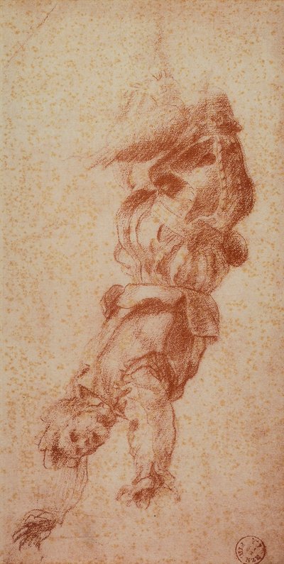 男性人物;由Andrea del Sarto绘制。内阁图纸和版画，乌菲齐画廊，佛罗伦萨 作者 安德里亚·德尔·萨托（Andrea del Sarto）