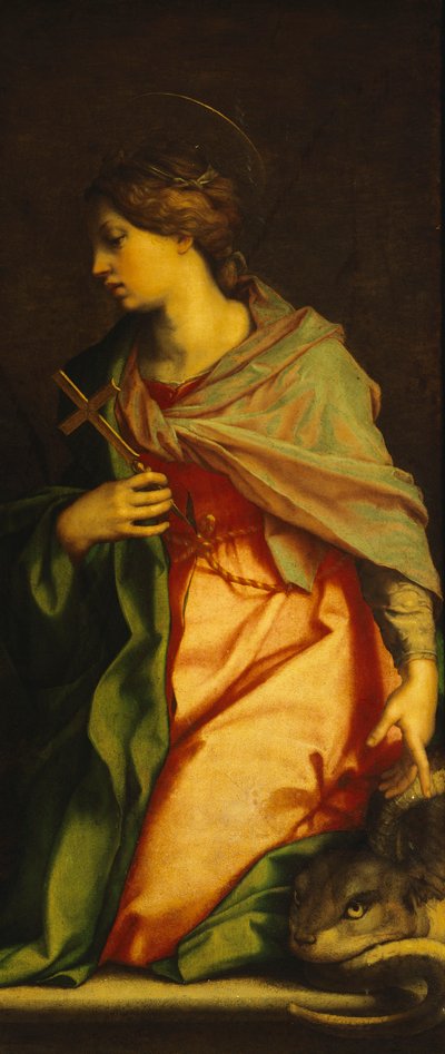 圣玛格丽特的绘画，由 Andrea del Sarto（1486-1530），比萨大教堂 作者 安德里亚·德尔·萨托（Andrea del Sarto）