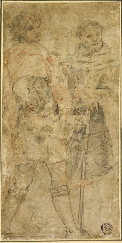 圣米迦勒和圣乔瓦尼-瓜尔贝托 作者 安德里亚·德尔·萨托（Andrea del Sarto）