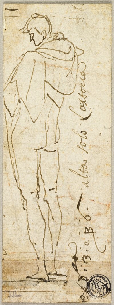 男性裸体站立 作者 安德里亚·德尔·萨托（Andrea del Sarto）