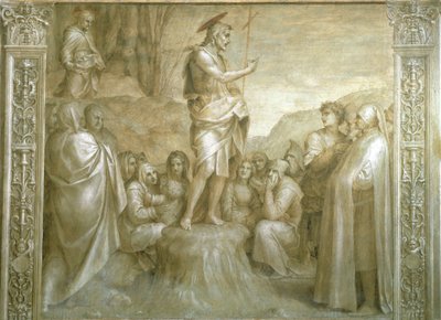 圣约翰的故事 作者 Andrea del Sarto（1486-1530），壁画，细节，佛罗伦萨斯卡尔佐修道院 作者 安德里亚·德尔·萨托（Andrea del Sarto）