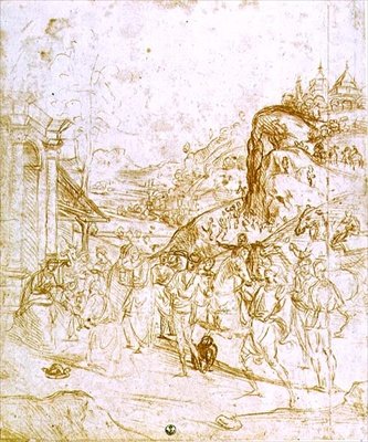 麦琪的崇拜》（纸上粉笔画 作者 安德里亚·德尔·萨托（Andrea del Sarto）