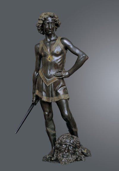 戴维（David Victorious）击败巨人（Goliath），约1470年。 作者 安德里亚·德尔·弗罗基基奥